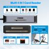 4-in-1 SD Card Reader, Dual Connector USB C USB A 3.0 Multi Memory Card Adapter,4 Cards SD Micro SD MS CF Simultaneous Read and Write,Compatible with iPhone/iPad/MacBook/Samsung/Tablets