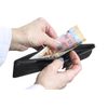 LEAS Small Men's and Women's Wallet Horizontal Format, Genuine Leather, Black Mini-Edition''