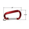 Aluminum Carabiner Spring Clip Hook Keychain (25/Pack)