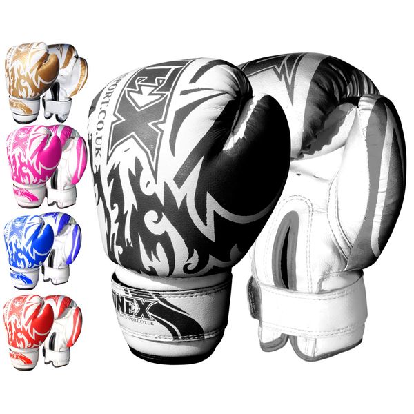 Premium Quality Boxing Gloves 6oz Boxing Gloves for Training Punching Sparring Bag Gloves Punch Bag Mitts Muay Thai Kickboxing MMA Martial Arts Workout Kids Juniors Girls and Boys (Black)