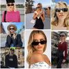 FSMILING 4 Pack Multipack Sunglasses - Mens & Womens Black Retro Square & Rectangle Sunglasses