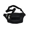 Bum Bag Security Belt Bag with 3 Compartments and Removable Patch in Black, black, Belt bag