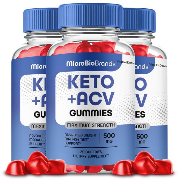 MicroBioBrands Keto ACV Gummies, MicroBio Brands + ACV Max Strength (3 Pack)