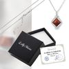 Massive Necklace With Shimmering Rhombus Pendant And Adjustable Silver Snake Chain