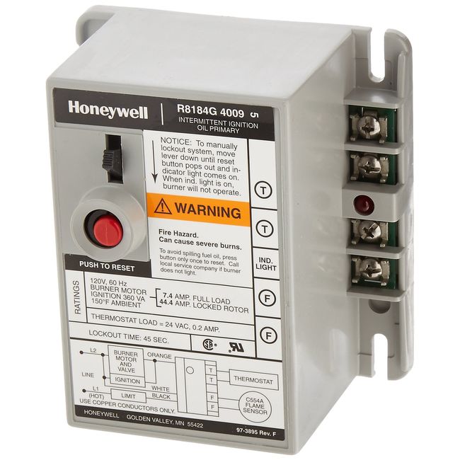 Honeywell R8184G4009 International Oil Burner Control