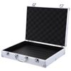 ERINGOGO Carrying Case for Measuring Instruments, Lockable Aluminium Box, Tool Compartment, Foam Padding Case, 28.5x37x7.5cm