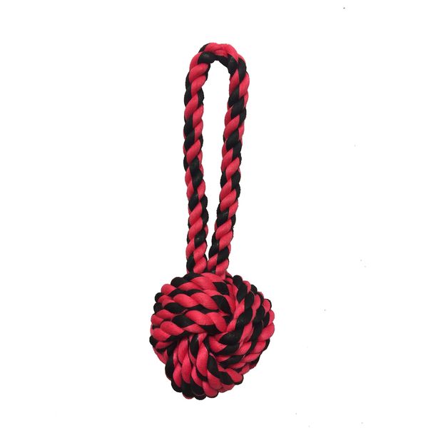 Multipet Nuts for Knots Heavy Duty Rope Dog Toy with Tug 4" Colors Vary