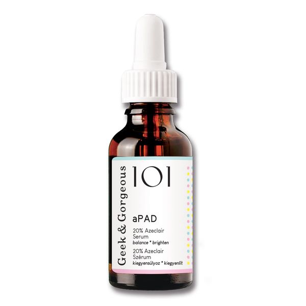 Geek & Gorgeous 101 aPAD - 20% Azelaic Derivative Serum, evens skin tone, normalizes oil production & calms skin - all skin types including sensitive, 30ml