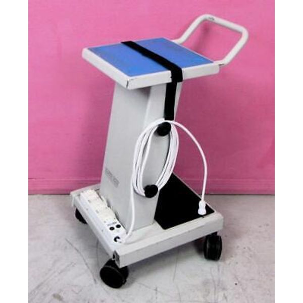 Mobile Medical Equipment Cart Stand w/ Power Strip 14" x 14" Top