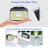 CLAONER 168 LED Solar Power Wall Lights PIR Motion Sensor Outdoor Security Lamp