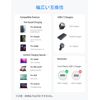 USB-C & USB-C Cable, L-shaped 0.25M Type-c Cable, PD Compatible, 100W/5A Rapid Charging, E-Mark Chip, Ultra Durable Nylon, Compatible with Type-C Models
