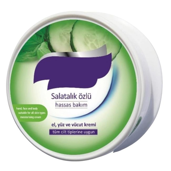 Doğal Vücut Bakım Kremi,150ml, Tüm Ciltler için Onarıcı ve Besleyici Nemlendirici, Yaşlanma Karşıtı, Çatlak Önleyici/Giderici 140ml, El-Yüz-Ayak, Dengeleyici (Salatalık Özlü, 150ml)