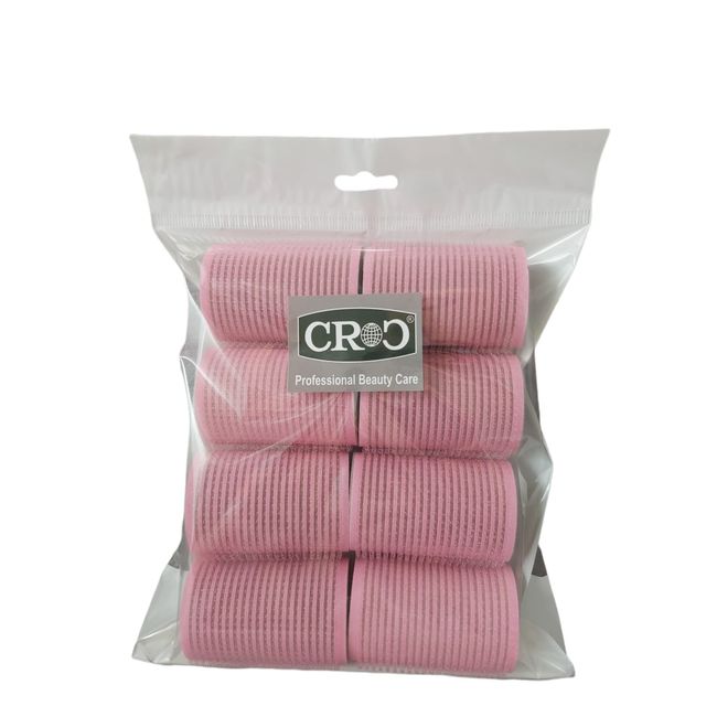 Croc 1207 Cırtlı Sünger Bigudi Pembe 8li Çap 4Cm