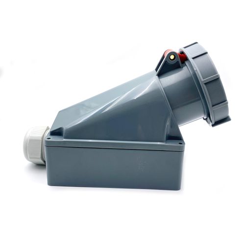 IEC 60309 Industrial Connector Socket, 4Pin 63Amp 380V-415V 3P+E 6H IP67 Waterproof Female Connector Power Connecting Industrial Surface Mounted Receptacle for Aviation and Industry