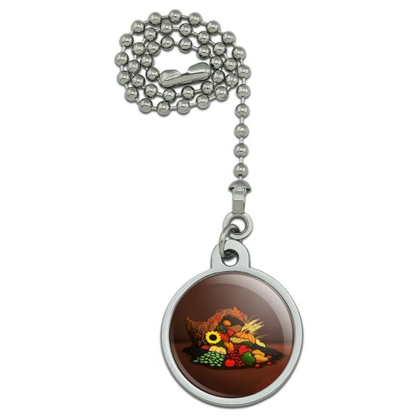 GRAPHICS & MORE Cornucopia Thanksgiving Holiday Autumn Fall Ceiling Fan and Light Pull Chain