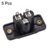 sourcing map C6 Panel Mount Plug Adapter AC 250V 2.5A/5A 3Pins IEC Inlet Module Plug Power Connector Socket Straight 5pcs