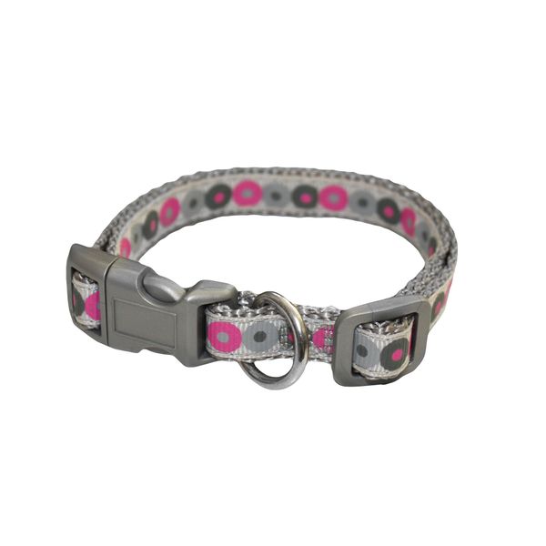 Little Rascal's Puppy Collar & Lead Set in Pink Weatherproof Adjustable Easy Fit Durable Lightweight Secure Buckle Comfortable Sturdy Dog Pet Leash