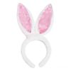Plush Satin Bunny Ears (white & pink) Party Accessory (1 count) (1/Pkg)
