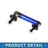 A ABSOPRO Adjustable Front Bumper Lip Lever Splitter Support Mount Rod Blue