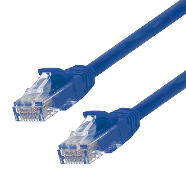 NavePoint Ethernet Patch Cable CAT6A, UTP, 24AWG, 2 Ft, 10 Pack, Blue