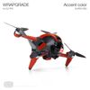 WRAPGRADE Skin Compatible with DJI FPV | Accent Color (Super RED)