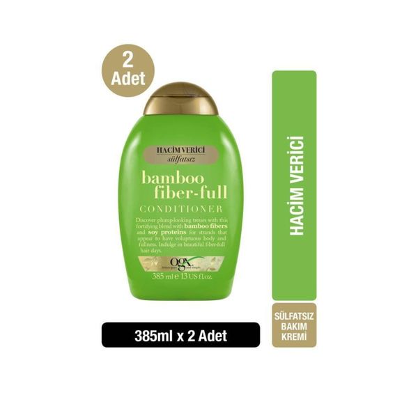 Hacim Verici Bamboo Fiber Sülfatsız Saç Bakım Kremi 385ml x2