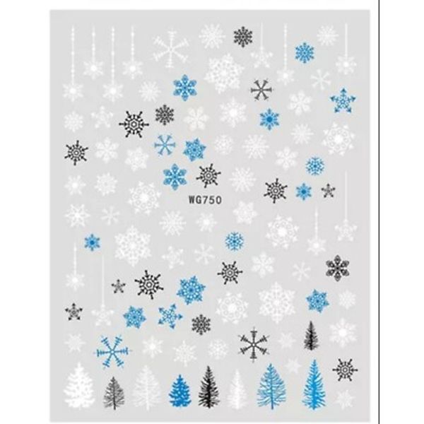 Winter snow flakes Holiday Nail Stickers