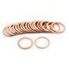 sourcing map Washers 20 x 20 mm Inner Diameter Copper Seal Flat Sealing Washers O-Shape