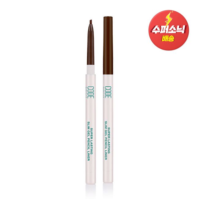 Code Glokolor P. Super Lasting Slim Gel Pencil Liner Pick 1, Black, 1EA