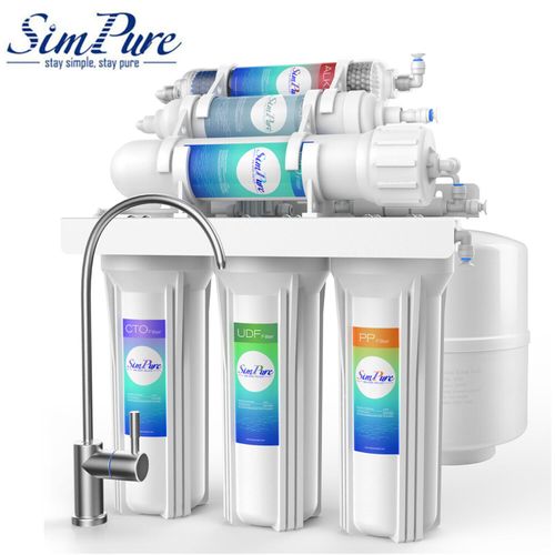 75 GPD 6 Stage Alkaline Reverse Osmosis Drinking Water Filter System Purifier