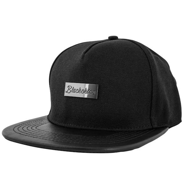 Blackskies Vanguard Snapback Cap Black Men's Baseball Cap Suede Synthetic Leather