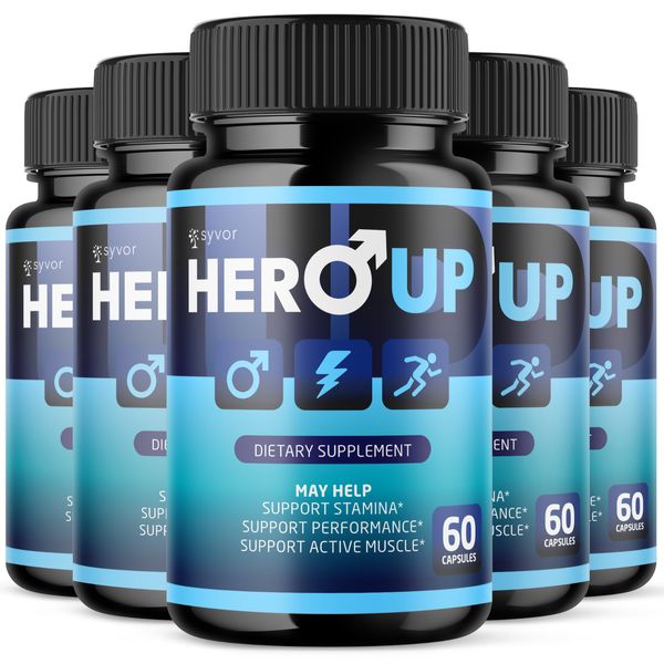 (5 Pack) Hero Up for Men Advanced Max Formula Vitamin Supplement 300 Capsules