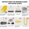 6FT Pair Nylon Eye&Eye Web Lifting Sling Flat Loops Rigging Towing Hoist Straps