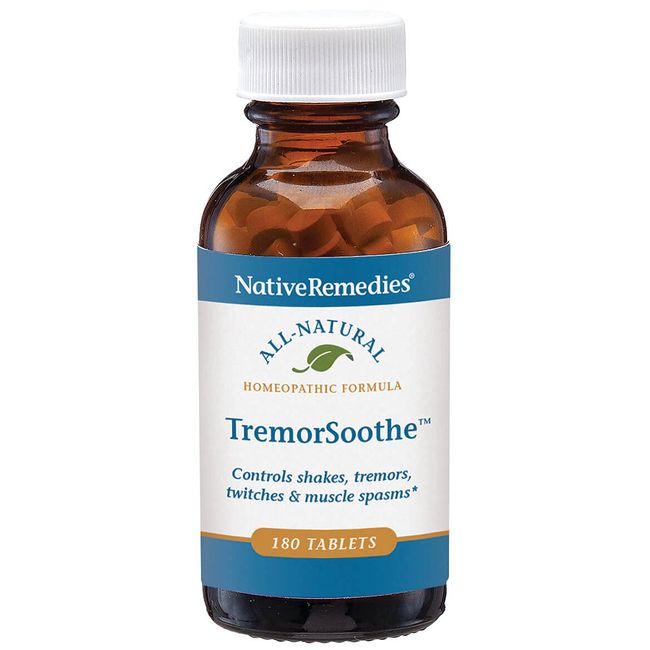 Native Remedies TremorSoothe - Natural Homeopathic Formula to Temporarily Control Shakes, Tremors, Muscle Spasms and Twitches -180 Tablets