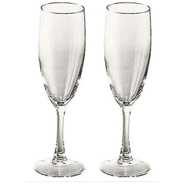 Hardened Plastic Lightweight Unbreakable Wine Glass Champagne Glass Flute Glass Set of 2 AE-0216