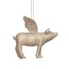 Creative Co-Op Resin Flying Pig Ornament