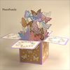 A06-Pop Up Butterfly Box Greeting Card|Birthday/