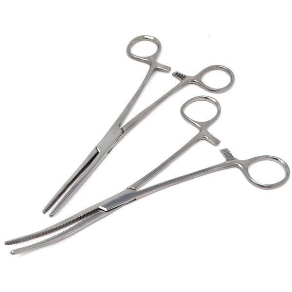 2 x Rochester Pean Locking Forceps 6.25" CRV+STR Jaws Surgical Dental Instrument