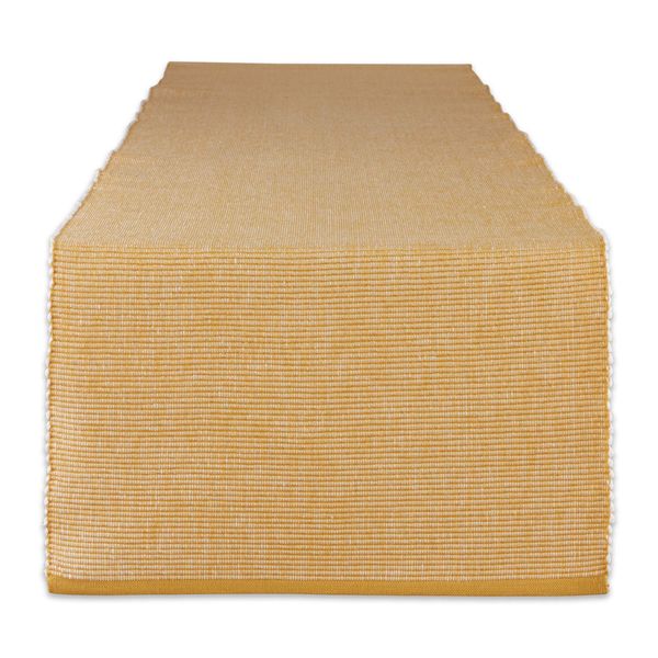 DII Two-Toned Collection Tabletop, Tablerunner, 13x108, Honey Gold