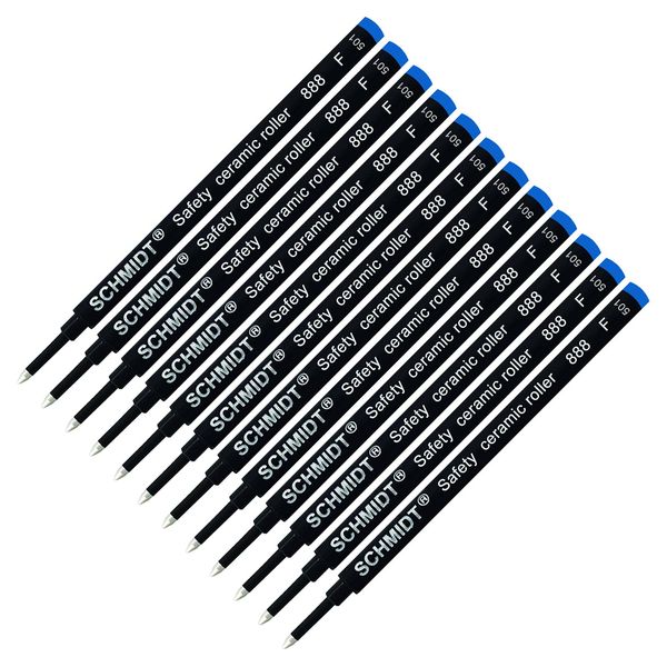 12 Pack - Blue Fine Tip Schmidt 888 Rollerball Refill