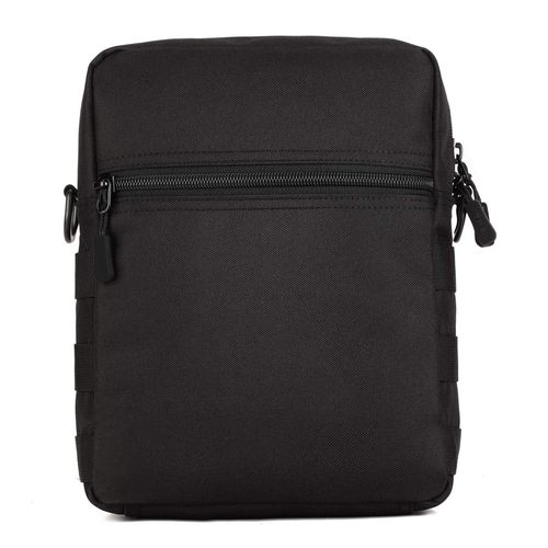 Protector Plus Tactical Messenger Bag Men Military MOLLE Crossbody Pack Key Holder Bag Tool Briefcase Assault Gear Handbag Outdoor Utility Carry Satchel (Patch Included), Black