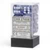 Chessex Manufacturing 27608 16 mm Nebula Polyhedral Black With White Dice D6 Dice Set Of 12 by Chessex Manufacturing
