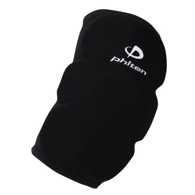 Phiten Volleyball Supporter for Elbows with PAD, Black, L