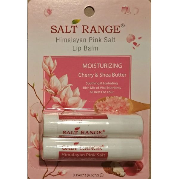 Salt Range Himalayan Pink Salt Lip Balm Cherry and Shea Butter 6 packs 12 pcs.