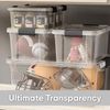 Superio Clear Storage Bins with Lids, 4 Pack- Plastic Storage Boxes - 4.5 Quart