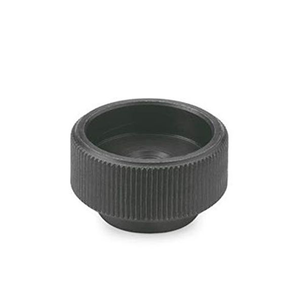 Knurled Nut, Burnished Steel, without Pin Hole, with M6 Thread