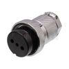 10101510165 Circular Cable Connector 2 Pin Female Silver Locking Ring
