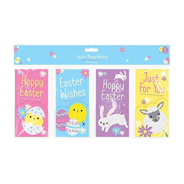 Easter EAS1890 Money Wallets | Pastel Colours | 4pcs, Multicolor