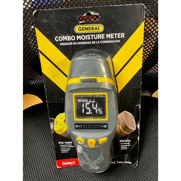 New General Tools Combo Pin & Pinless Moisture Meter for Water/Mold Prevention