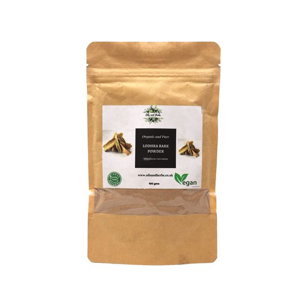 Clean Organic Lodhra Bark Powder- Symplocos Racemosa-100% Pure and Natural (100)